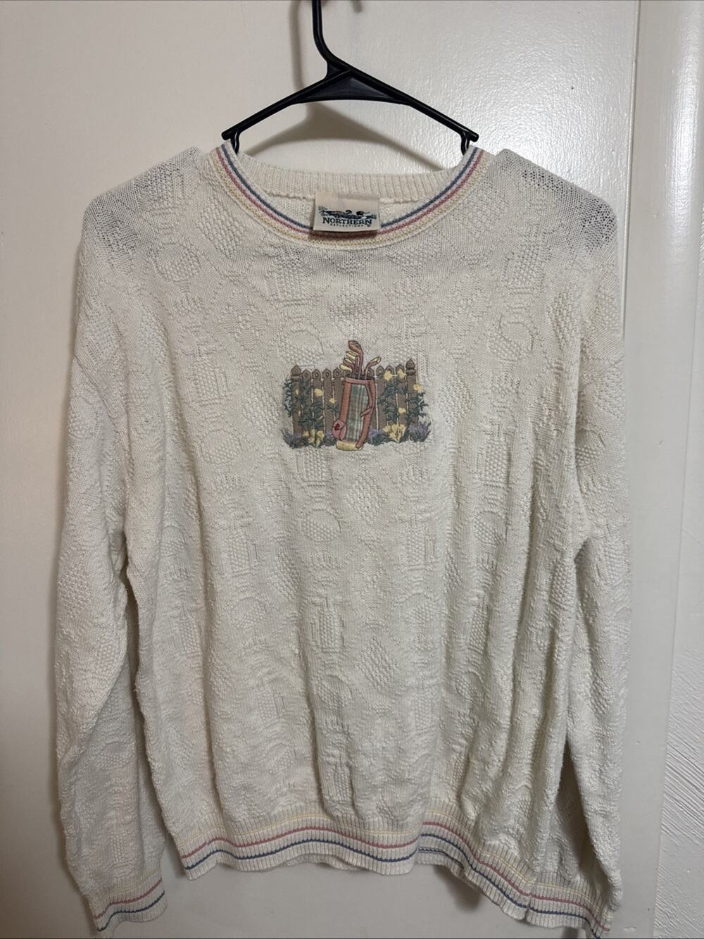 vintage northern reflections Golf Sweater Size Medium Made In USA Fast Shipping